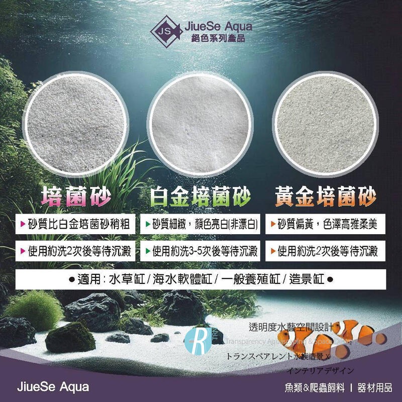 透明度 TRN｜JiueSe Aqua 絕色｜黃金培菌砂｜5Kg｜底砂 細砂-細節圖2