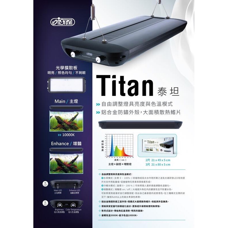 透明度 TRN｜iSTA 伊士達｜Titan 泰坦可調光水草造景吊燈 3尺｜90cm｜專業級植物LED燈-細節圖6