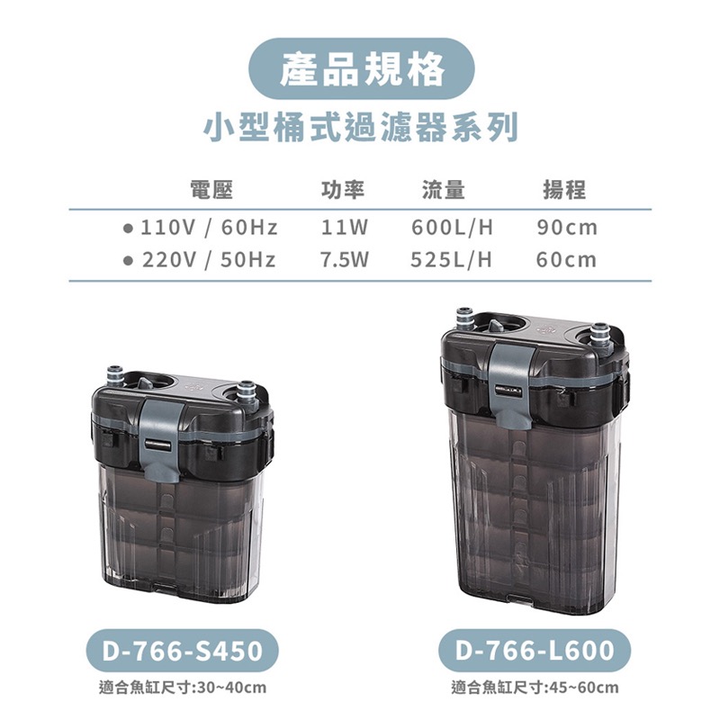 透明度 TRN｜UP AQUA 雅柏｜小型桶式過濾器 S450｜450L/h｜掛式過濾桶-細節圖10