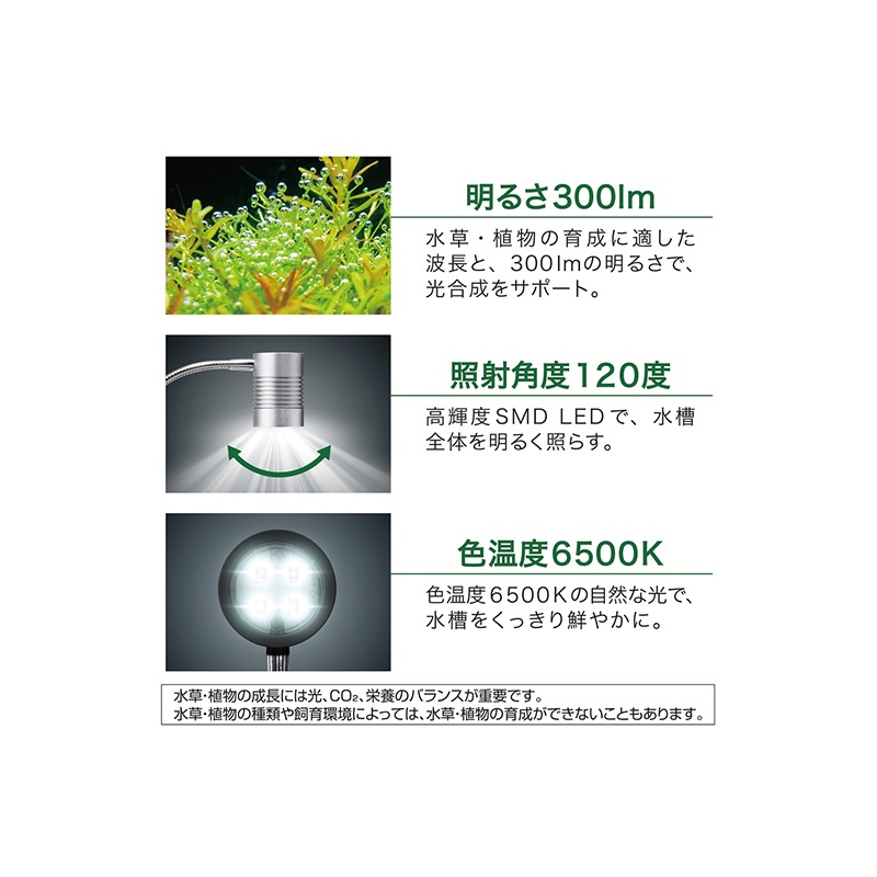 透明度 TRN｜GEX 五味｜USB LED水草栽培燈｜1尺｜30cm｜專業型生態缸座燈 多肉塊根植物燈-細節圖5