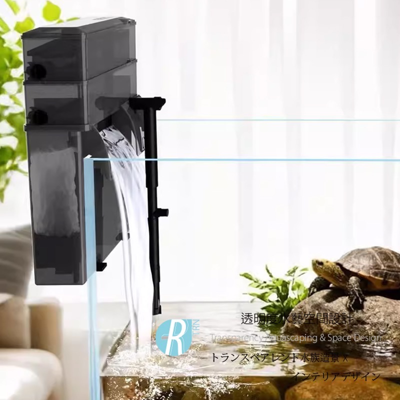 透明度 TRN｜Mr. Aqua 水族先生｜超強力雙層外掛過濾器 500L｜500L/h｜乾濕分離過濾器 油膜處理器-細節圖3