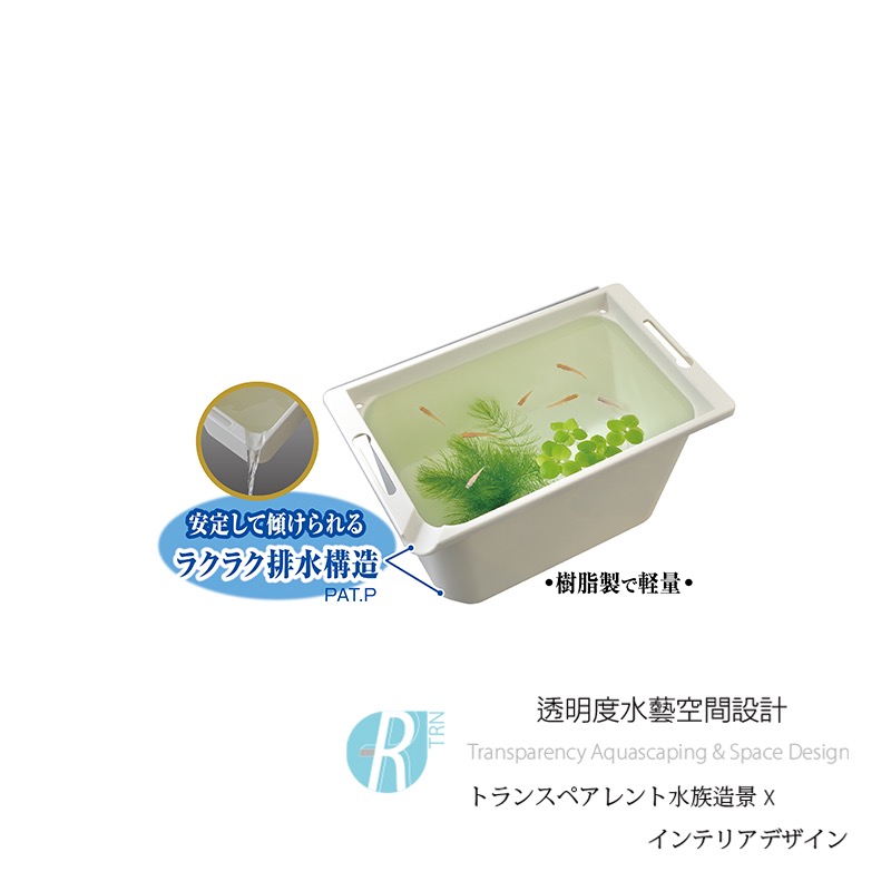 透明度 TRN｜GEX 五味｜メダカ元気 青鱂魚繁殖箱 白 350｜8L｜飼育箱 飼養箱 戶外水缸-細節圖4