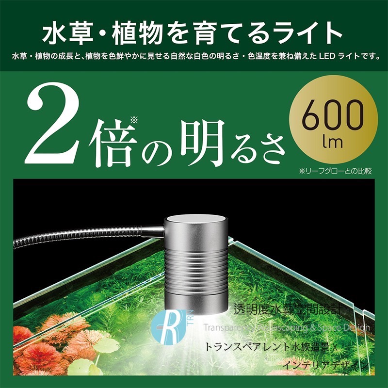 透明度 TRN｜GEX 五味｜USB超亮三色溫水草LED燈 EX-N 1尺｜30cm｜專業型生態缸座燈 多肉塊根植物燈-細節圖4