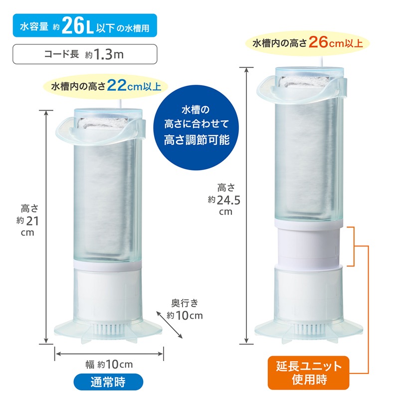 透明度 TRN｜GEX 五味｜AQRA CLEAR USB全向底抽過濾器 S1｜228L/h｜低水位過濾器 內置過濾器-細節圖4