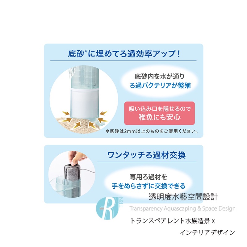透明度 TRN｜GEX 五味｜AQRA CLEAR USB全向底抽過濾器 L2｜270L/h｜低水位過濾器 內置過濾器-細節圖5