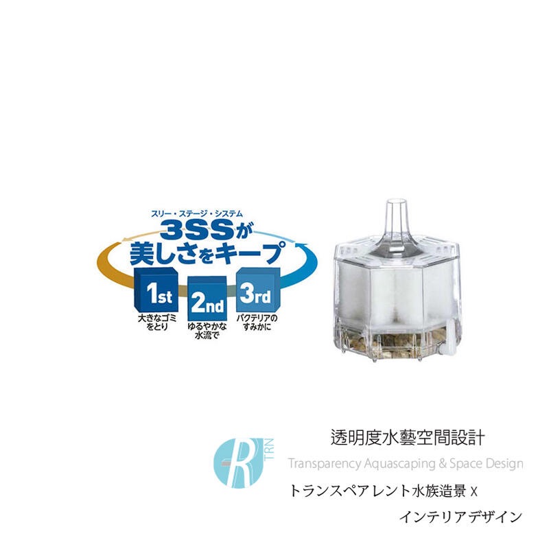 透明度 TRN｜Suisaku 水作｜內置空氣過濾器 M｜活性碳濾芯｜水妖精 氣動式過濾 水中過濾 生化過濾-細節圖3