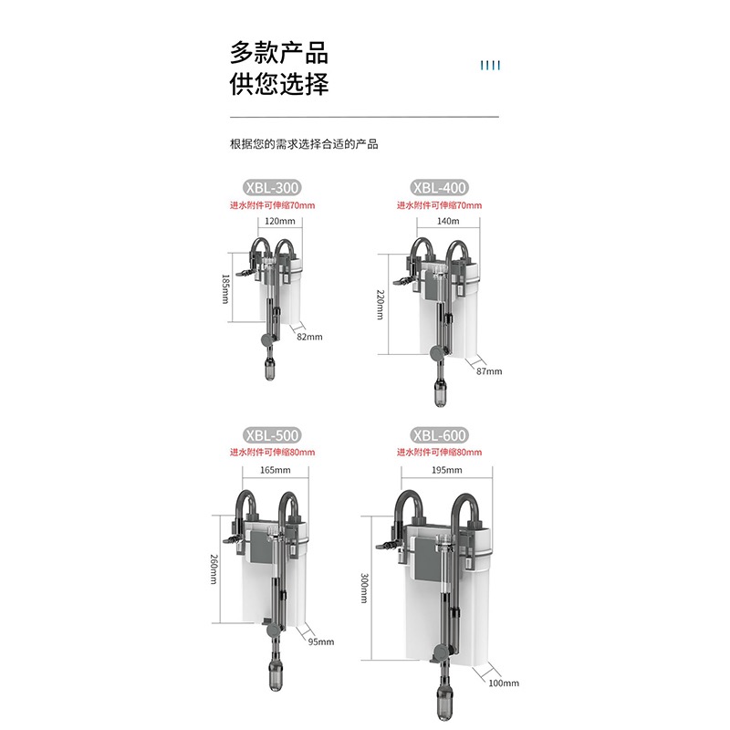 透明度 TRN｜SUNSUN 森森｜外置過濾桶 XBL-300｜300L/h｜掛式圓桶過濾器-細節圖10