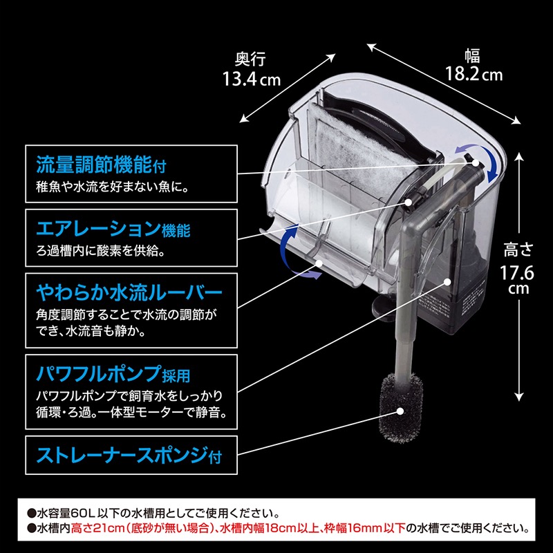 透明度 TRN｜GEX 五味｜簡單 新型靜音外掛過濾 L｜480L/h-細節圖6