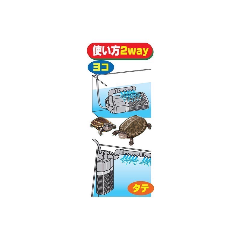透明度 TRN｜GEX 五味｜カメ元気 角落型水中沉水馬達 F1｜210L/h｜內置過濾器-細節圖7