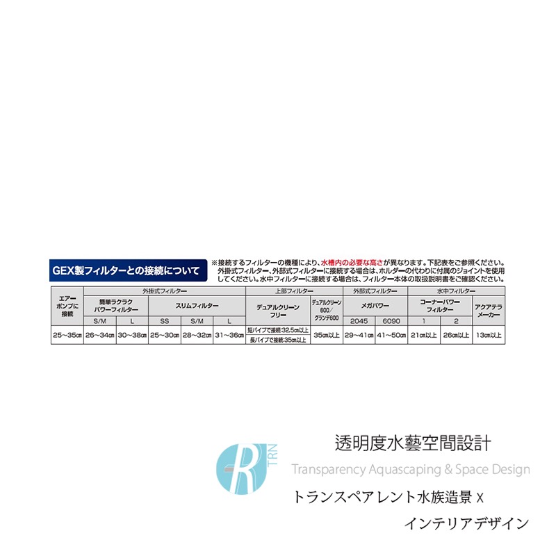 透明度 TRN｜GEX 五味｜MULTI BASE FILTER 小型缸底部過濾浪板 L｜60cm｜氣動式浪板-細節圖5
