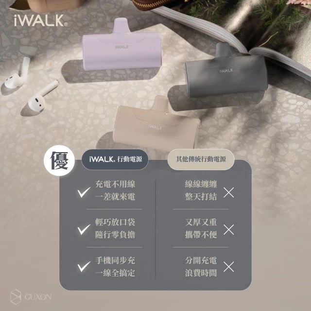 【現貨 快速出貨】iWALK加長版口袋寶4代台灣BSMI認證公司貨iWALK代理口袋電源直插式行動電源4500mah-細節圖8