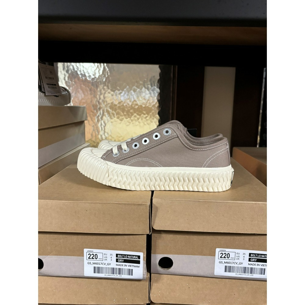 【Excelsior餅乾鞋】低筒 豆沙灰帆布 白底 (ES_M6017CV_DG) 灰色-細節圖3