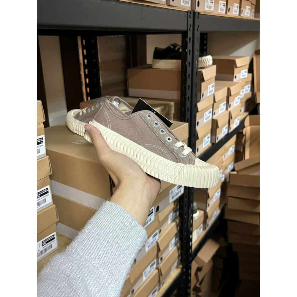 【Excelsior餅乾鞋】低筒 豆沙灰帆布 白底 (ES_M6017CV_DG) 灰色-細節圖4