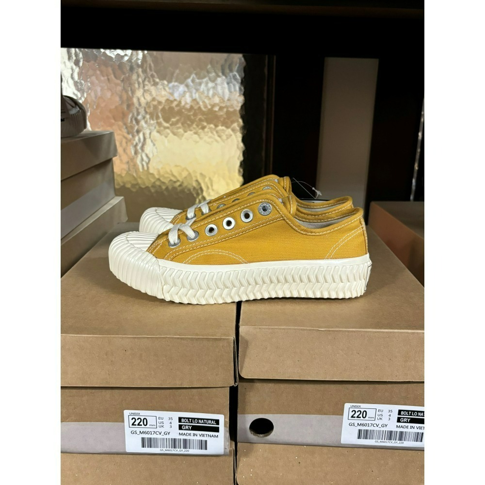 【Excelsior餅乾鞋】低筒 黃色帆布 白底 (ES_M6017CV_YL)-細節圖3