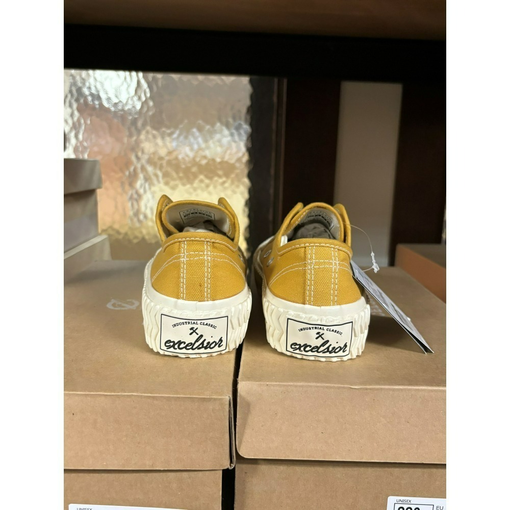 【Excelsior餅乾鞋】低筒 黃色帆布 白底 (ES_M6017CV_YL)-細節圖4