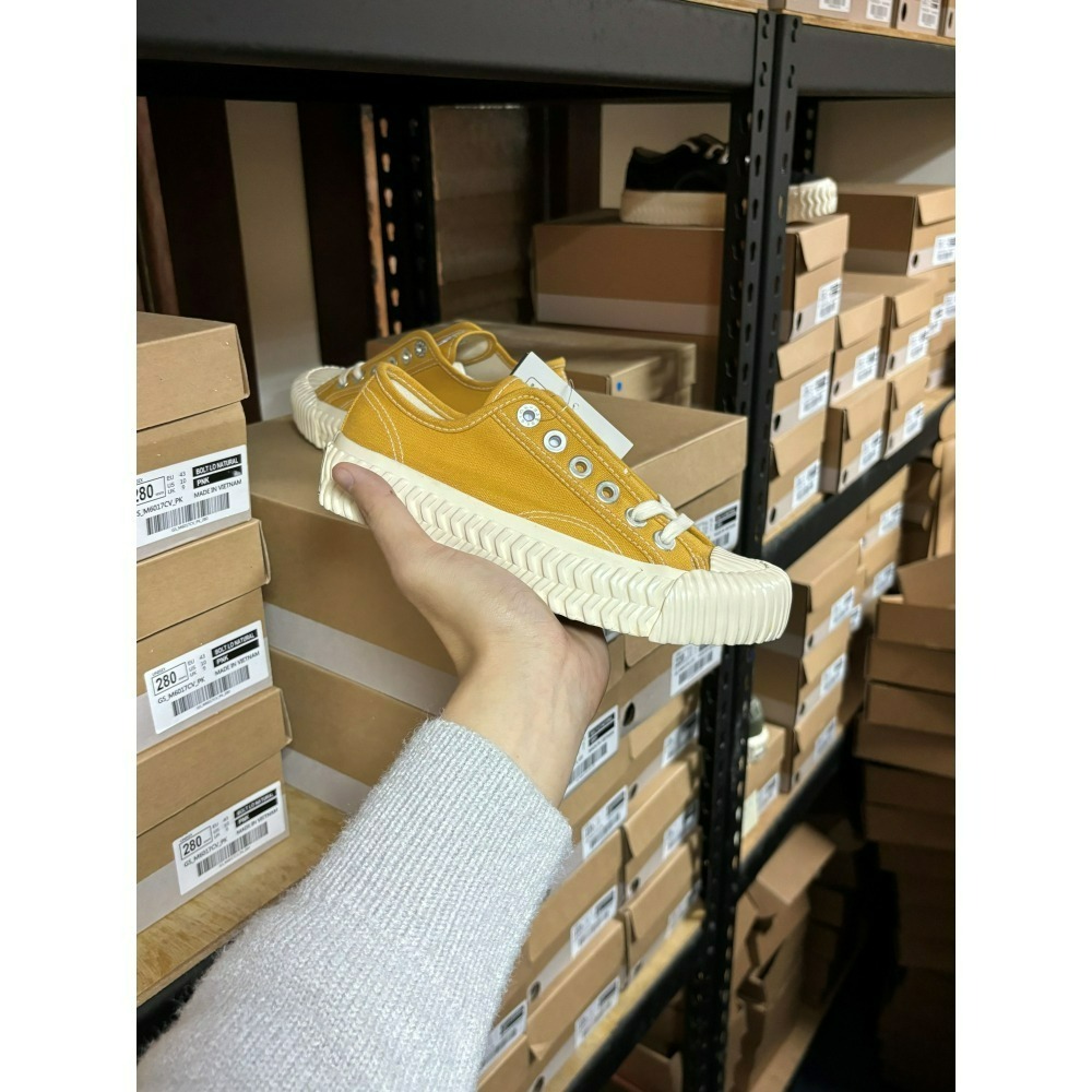 【Excelsior餅乾鞋】低筒 黃色帆布 白底 (ES_M6017CV_YL)-細節圖5