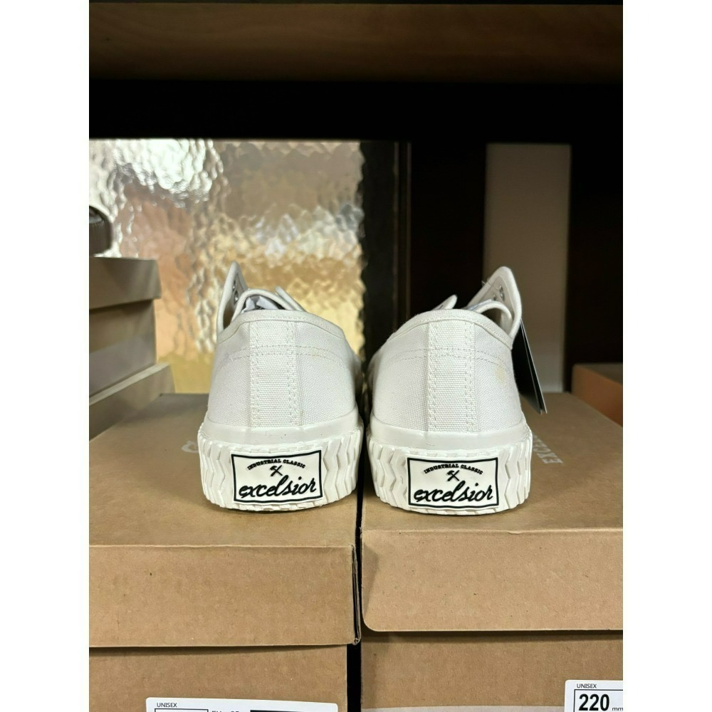 (福利品)(髒污)【Excelsior餅乾鞋】低筒 白色帆布 白底 (ES_M6017CV_WH)-細節圖2