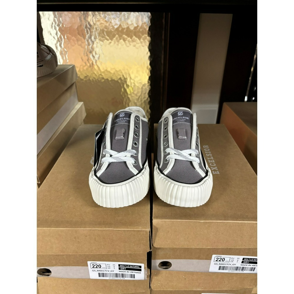 【Excelsior餅乾鞋】低筒 灰色帆布 白底 (GS_M6024CV_GY)-細節圖2