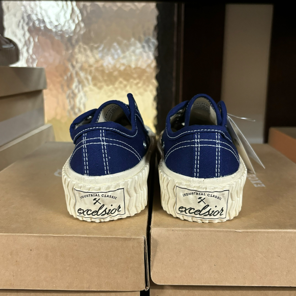 【Excelsior餅乾鞋】低筒 藍色帆布 白底 (DS_M6017CV_BL)-細節圖2