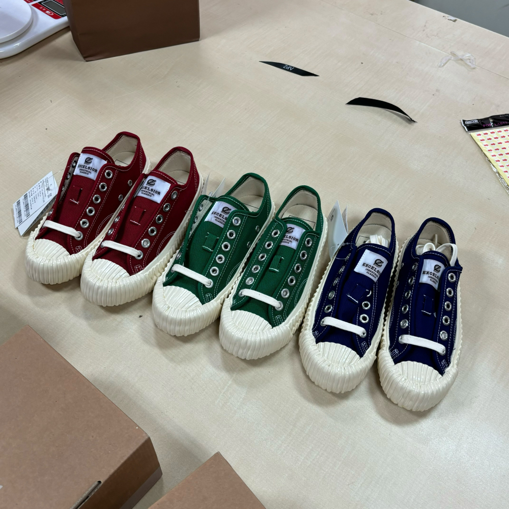 【Excelsior餅乾鞋】低筒 藍色帆布 白底 (DS_M6017CV_BL)-細節圖3