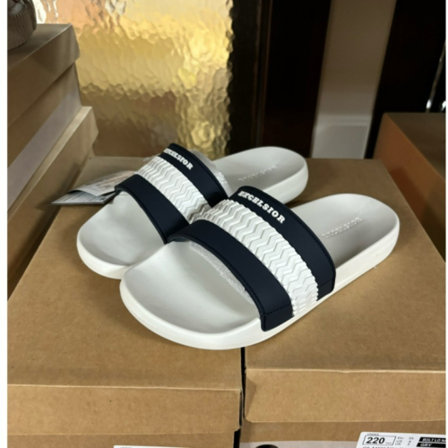 【Excelsior餅乾鞋】白色/藍色拖鞋 (ES_M8020SL_WN)