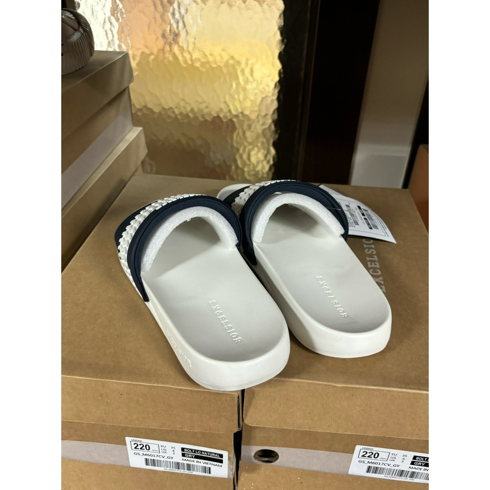 【Excelsior餅乾鞋】白色/藍色拖鞋 (ES_M8020SL_WN)-細節圖2