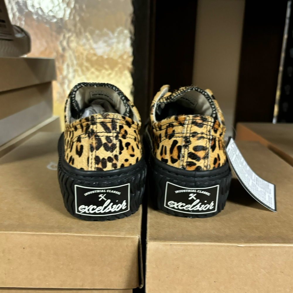 【Excelsior餅乾鞋】低筒 豹紋皮 黑底 (EF_M6018LE_BB)-細節圖2