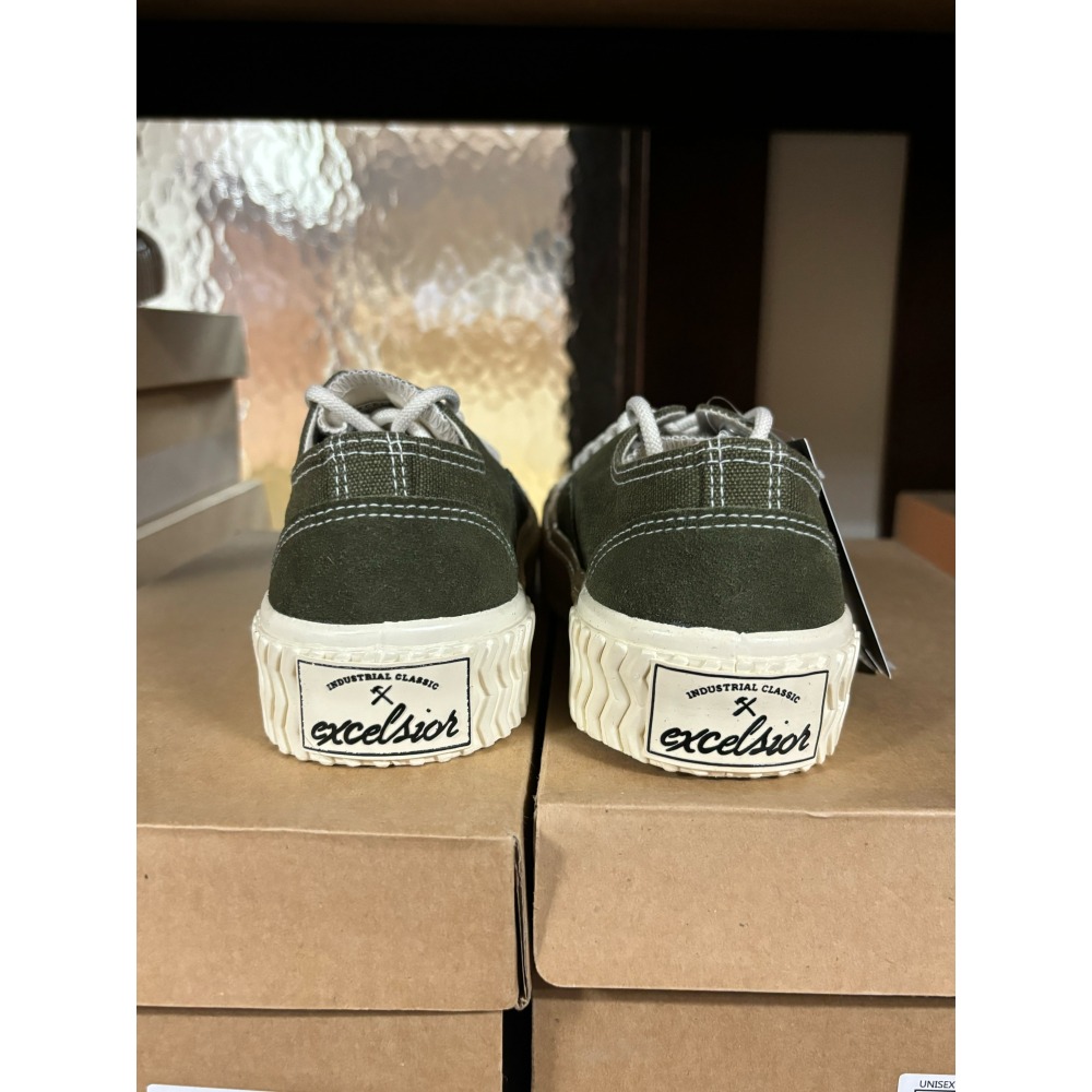 【Excelsior餅乾鞋】低筒 軍綠色帆布 白底 (EF_M6020CV_KH) 滑板鞋款-細節圖2