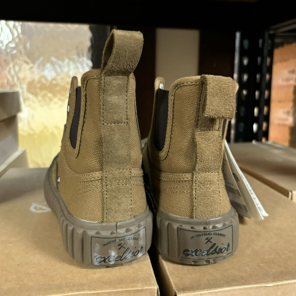 【Excelsior餅乾鞋】高筒 棕色帆布 深色底 (ES_M8125CS_BR)-細節圖2