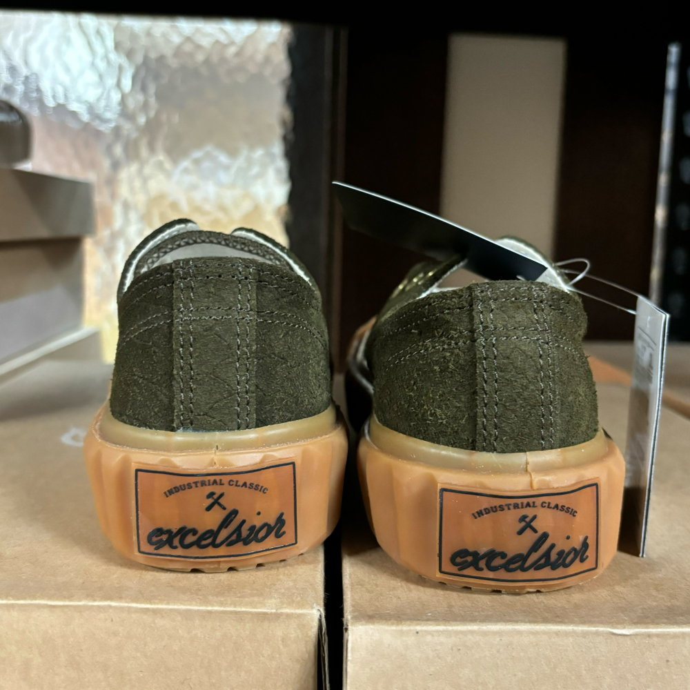 【Excelsior餅乾鞋】低筒 軍綠色鱷魚皮 焦糖底 (EF_M8017SU_KH)-細節圖2