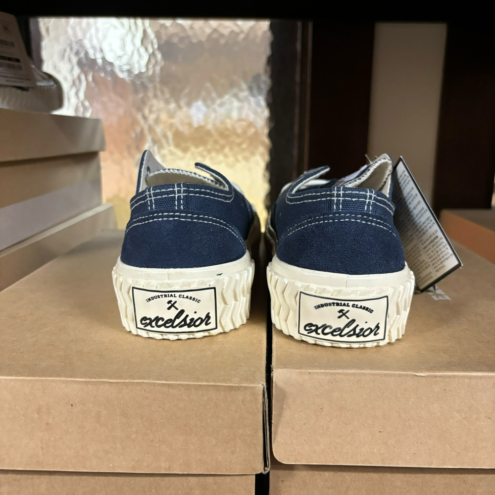 【Excelsior餅乾鞋】低筒 海軍藍帆布 白底 (FS_M6020CV_NV) 藍色 滑板鞋款-細節圖2