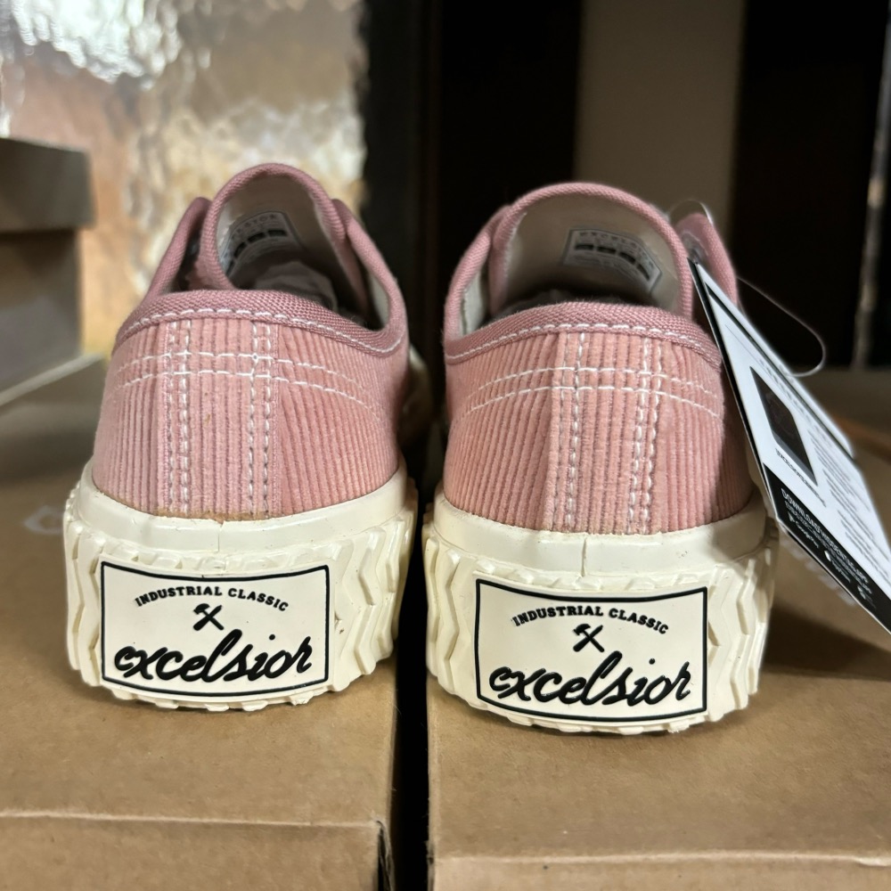 【Excelsior餅乾鞋】低筒 粉色燈芯絨 白底 (FF_M6017CD_PK) 淺粉紅-細節圖2