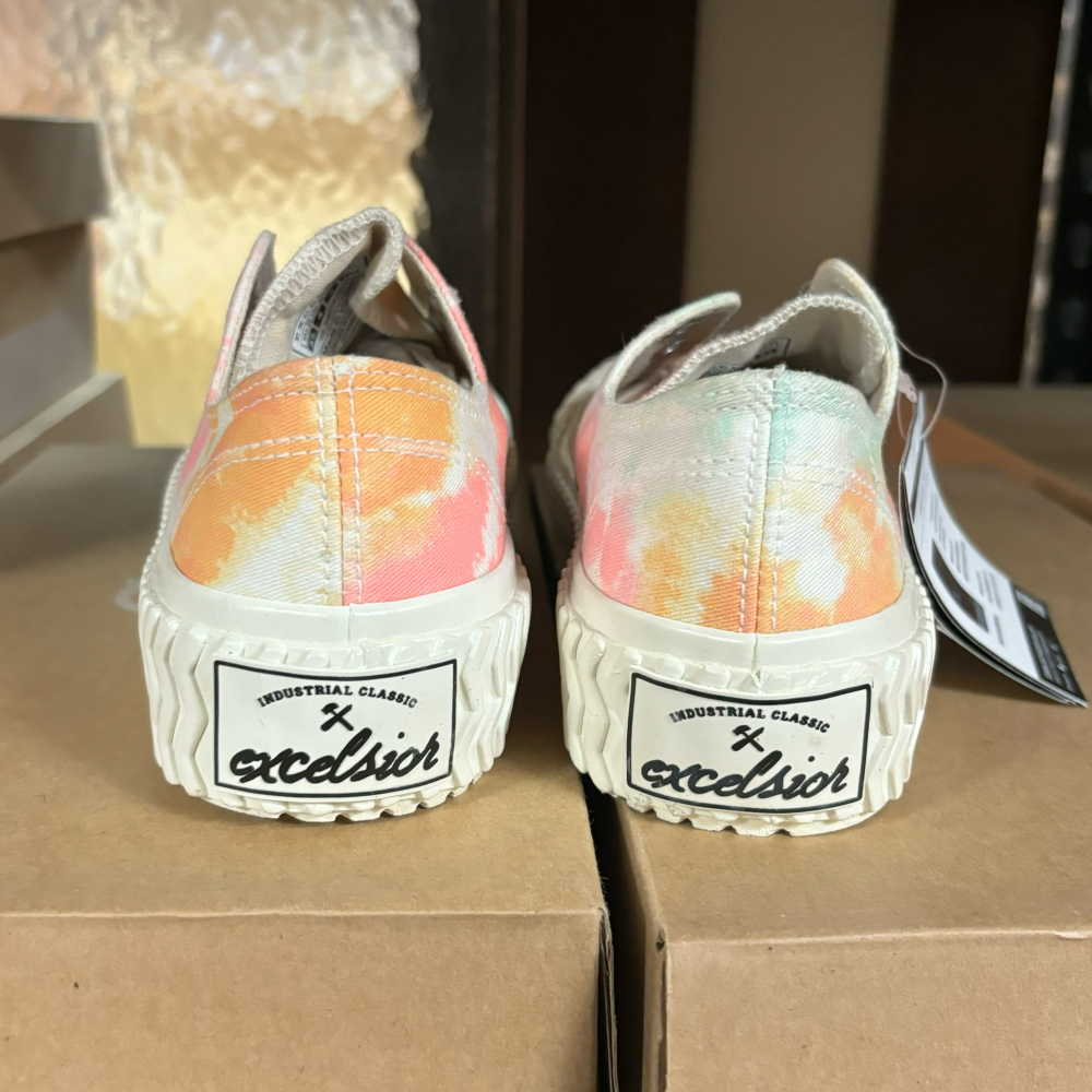 【Excelsior餅乾鞋】低筒 七彩粉色帆布 白底 (GS_M6018TD_PK)-細節圖2