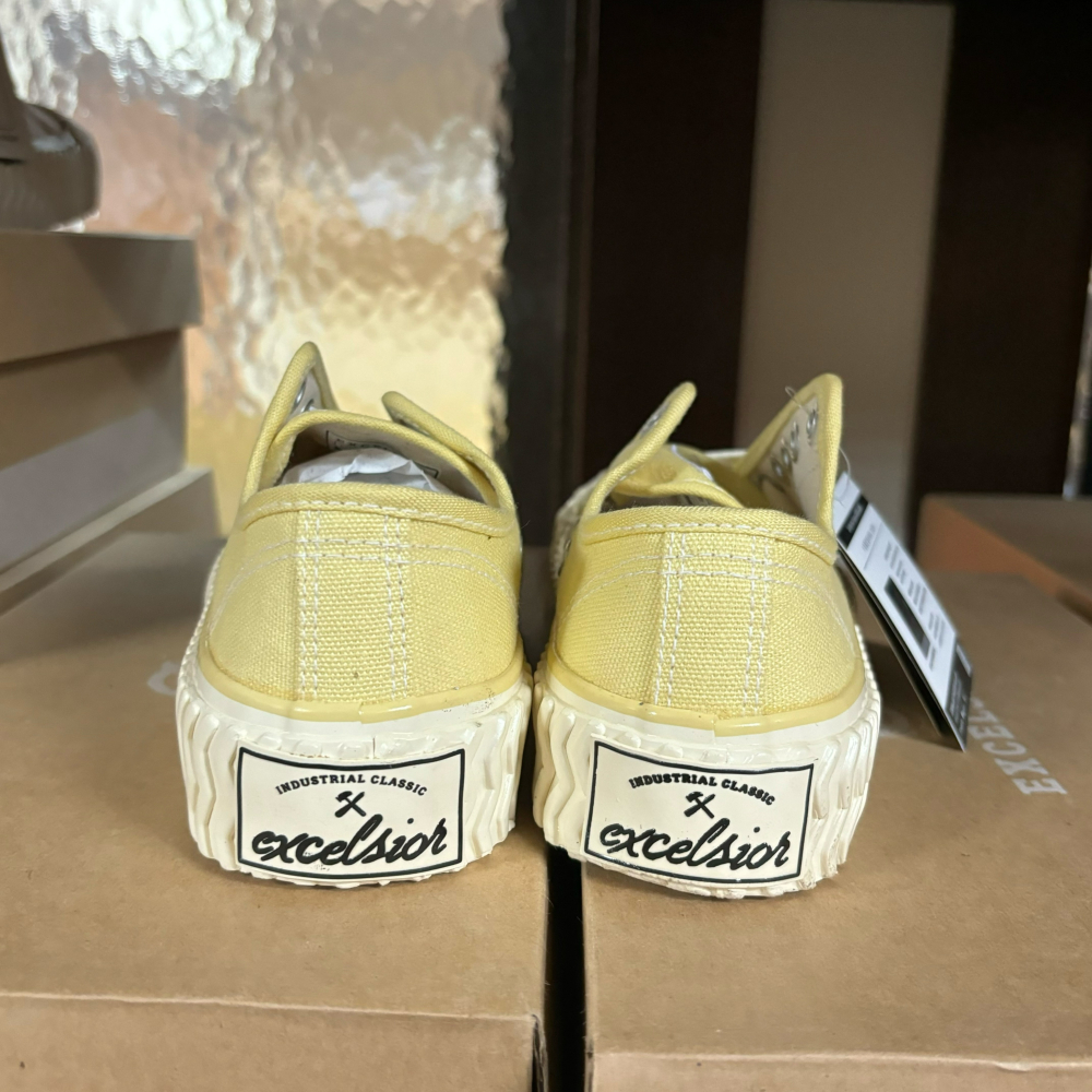 【Excelsior餅乾鞋】低筒 淺黃色帆布 白底 (FS_M6017CV_YL)-細節圖2