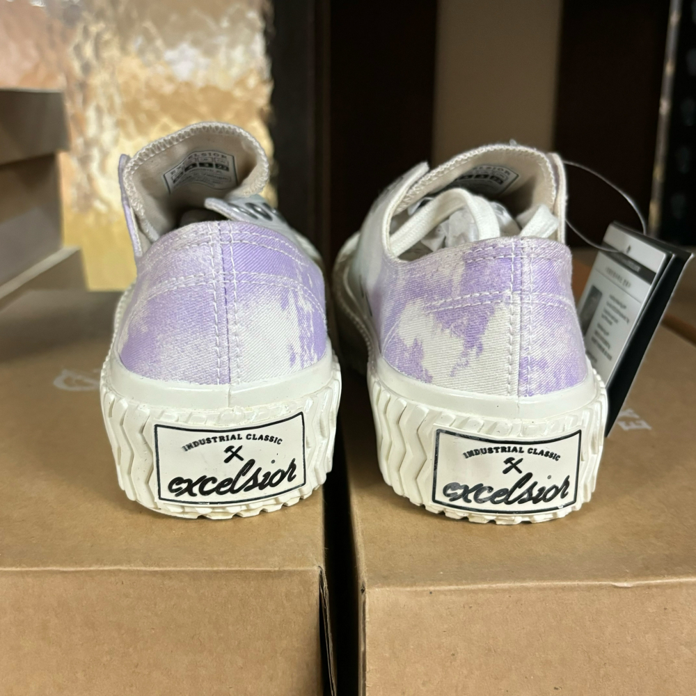 【Excelsior餅乾鞋】低筒 七彩紫色帆布 白底 (GS_M6018TD_PL)-細節圖2