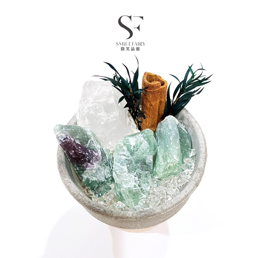 SF 水晶礦石冰淇淋i001｜綠紫螢石．天然能量の甜蜜療癒｜像冰淇淋一樣，融化你的不開心．擴香瓶無火香薰-細節圖3