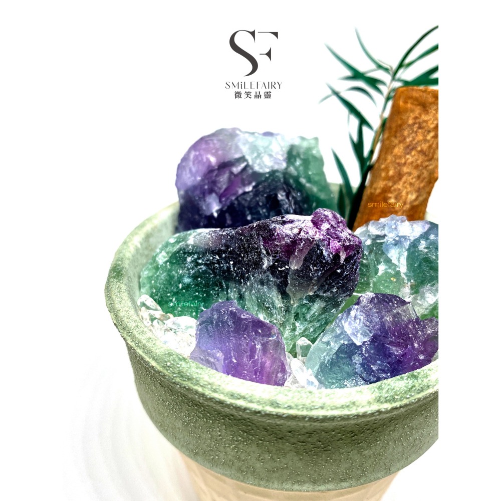 SF 水晶礦石冰淇淋i003｜綠紫螢石．天然能量の甜蜜療癒｜像冰淇淋一樣，融化你的不開心．擴香瓶無火香薰-細節圖2