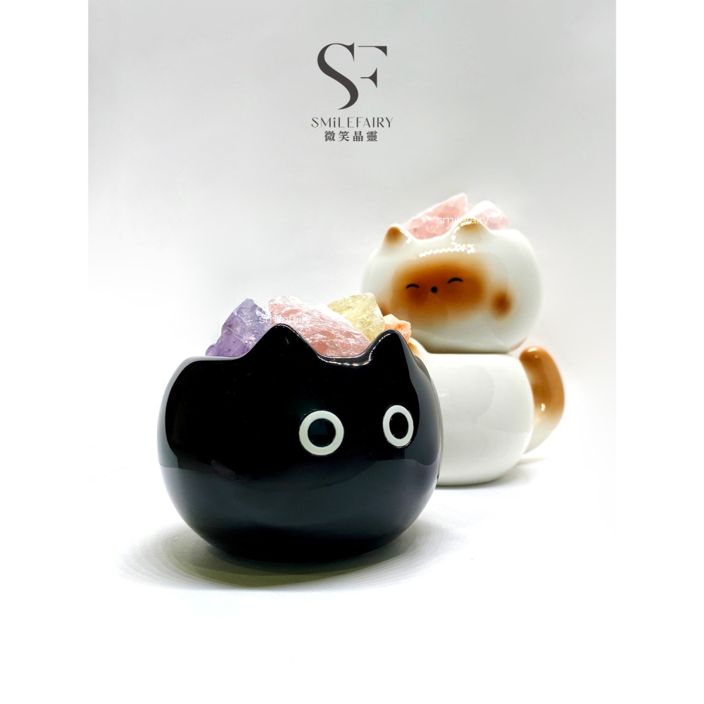 SF喵晶原礦香氛杯．暹羅貓｜擴香水晶．無火香薰 ｜充滿祝福的水晶贈禮．居家香氛禮物、擴香石、香薰杯-細節圖3