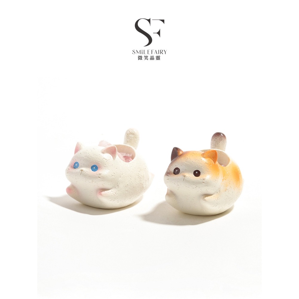 SF樂悠悠水晶礦石貓｜擴香水晶．無火香薰 ｜充滿祝福的水晶贈禮．居家香氛禮物、擴香石、香薰杯-細節圖5