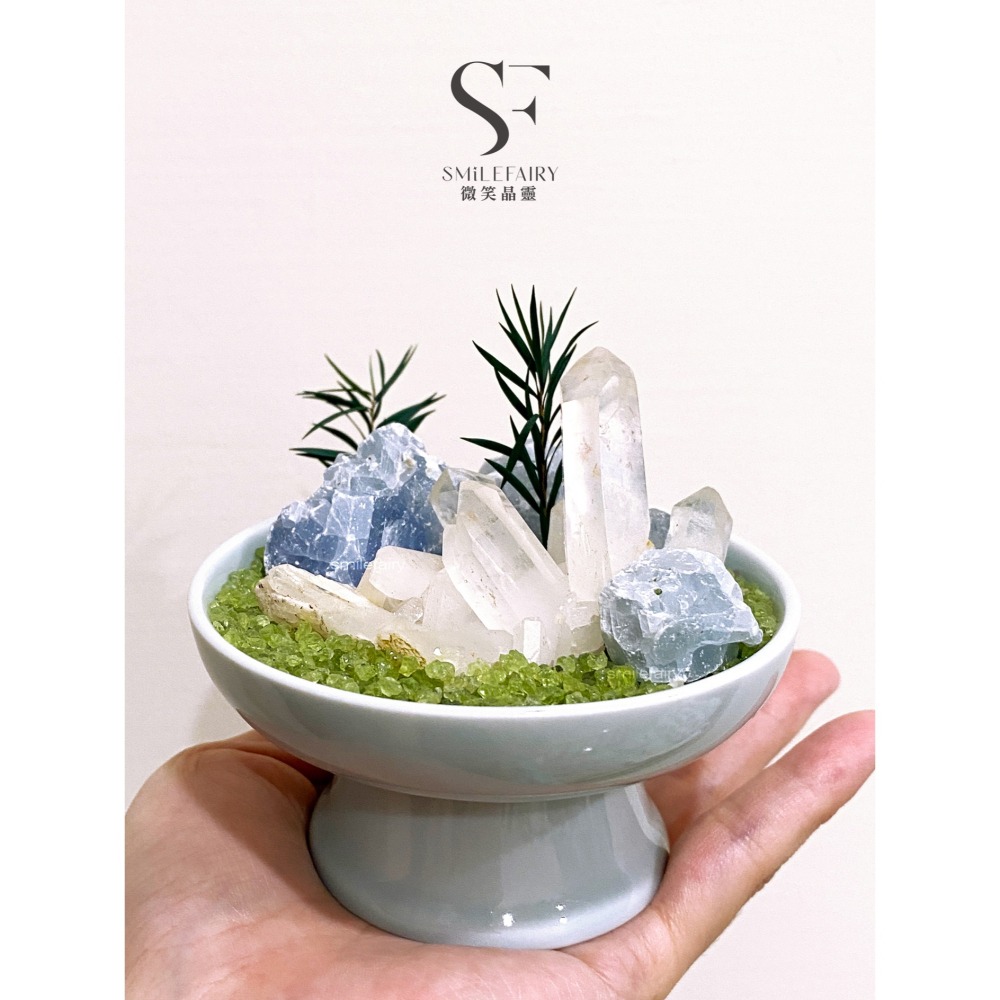 SF水晶花園G001｜蔚藍之境｜能量花園．水晶城堡．居家香氛禮物、擴香石、香薰杯-細節圖9