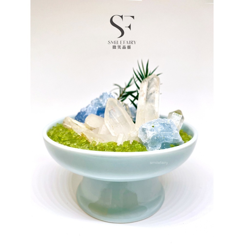 SF水晶花園G001｜蔚藍之境｜能量花園．水晶城堡．居家香氛禮物、擴香石、香薰杯-細節圖2