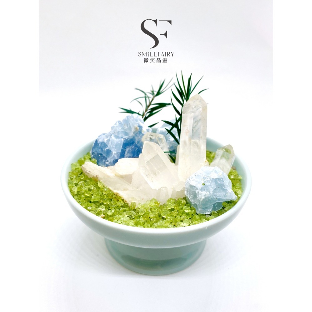 SF水晶花園G001｜蔚藍之境｜能量花園．水晶城堡．居家香氛禮物、擴香石、香薰杯-細節圖4