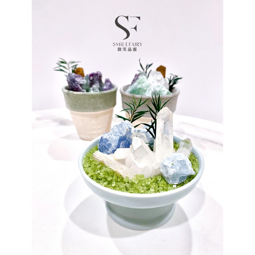 SF水晶花園G001｜蔚藍之境｜能量花園．水晶城堡．居家香氛禮物、擴香石、香薰杯-細節圖7