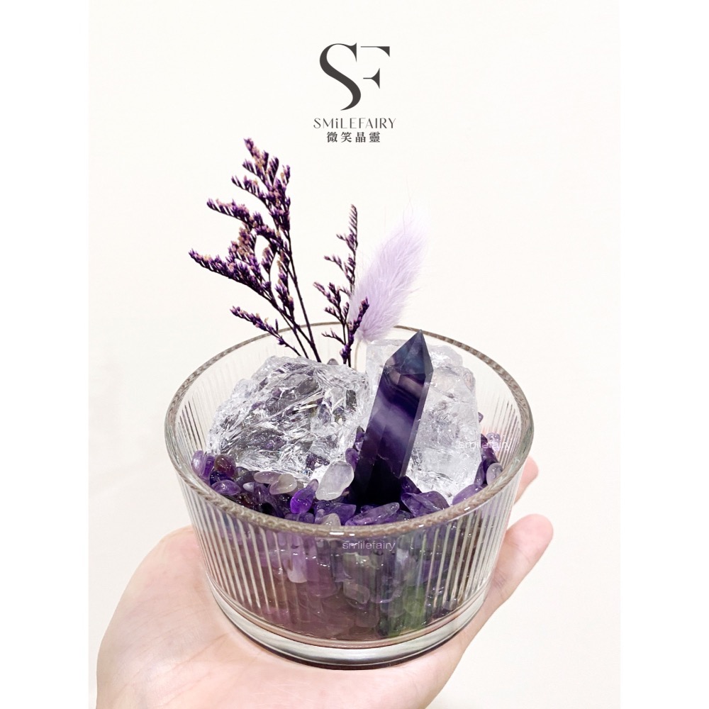 SF水晶花園G002｜紫境星辰｜能量聖域．水晶城堡．居家香氛禮物、擴香石、香薰杯-細節圖2
