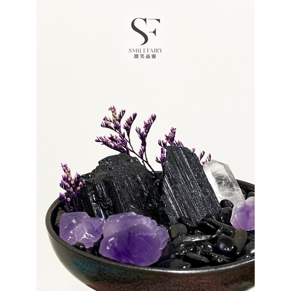 SF水晶花園G003｜暗夜晶靈｜守護者．消除濁氣．抵禦小人．水晶城堡．水晶盆栽．居家香氛禮物、擴香石、香薰杯-細節圖6