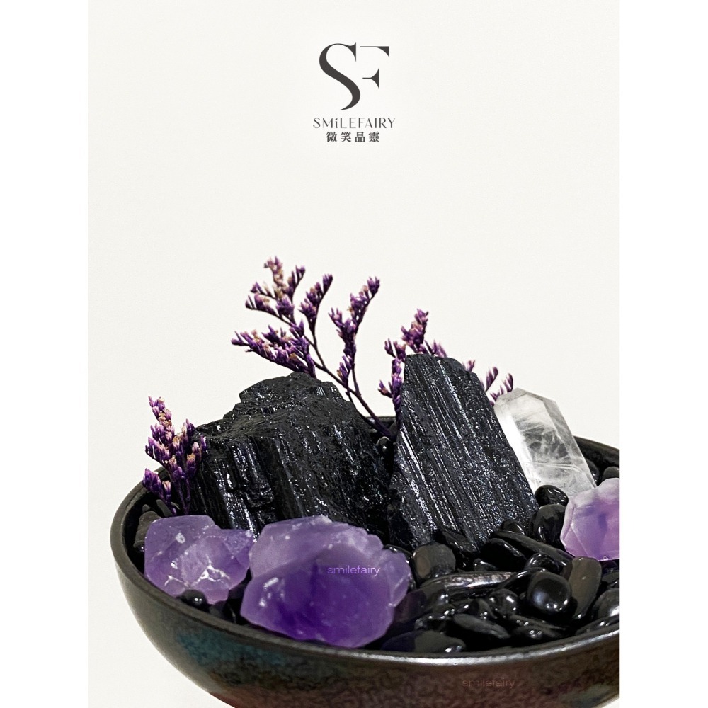 SF水晶花園G003｜暗夜晶靈｜守護者．消除濁氣．抵禦小人．水晶城堡．水晶盆栽．居家香氛禮物、擴香石、香薰杯-細節圖6