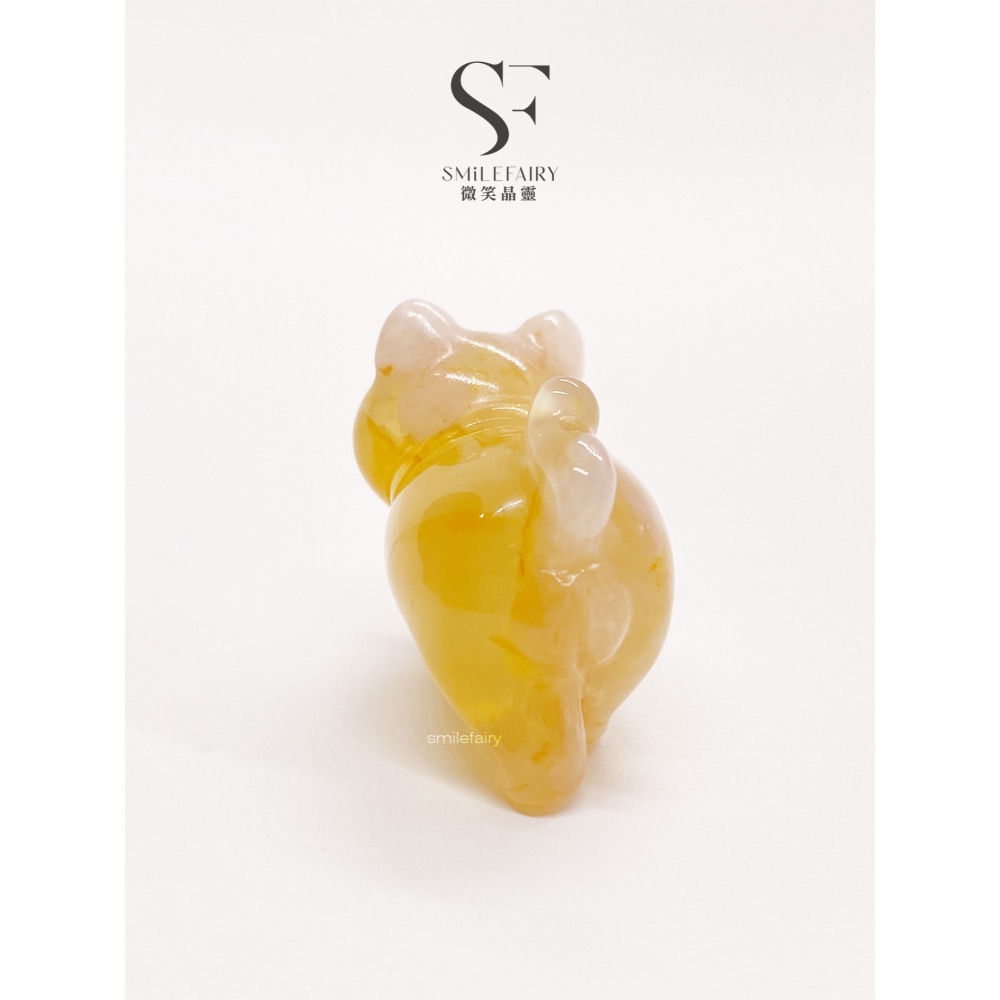 SF 悠走貓｜櫻花瑪瑙．心輪綻放之石｜排除負能量、減壓、改善疲倦和濁氣、促進血液循環、雕刻件、配件、飾品、擺件-細節圖6