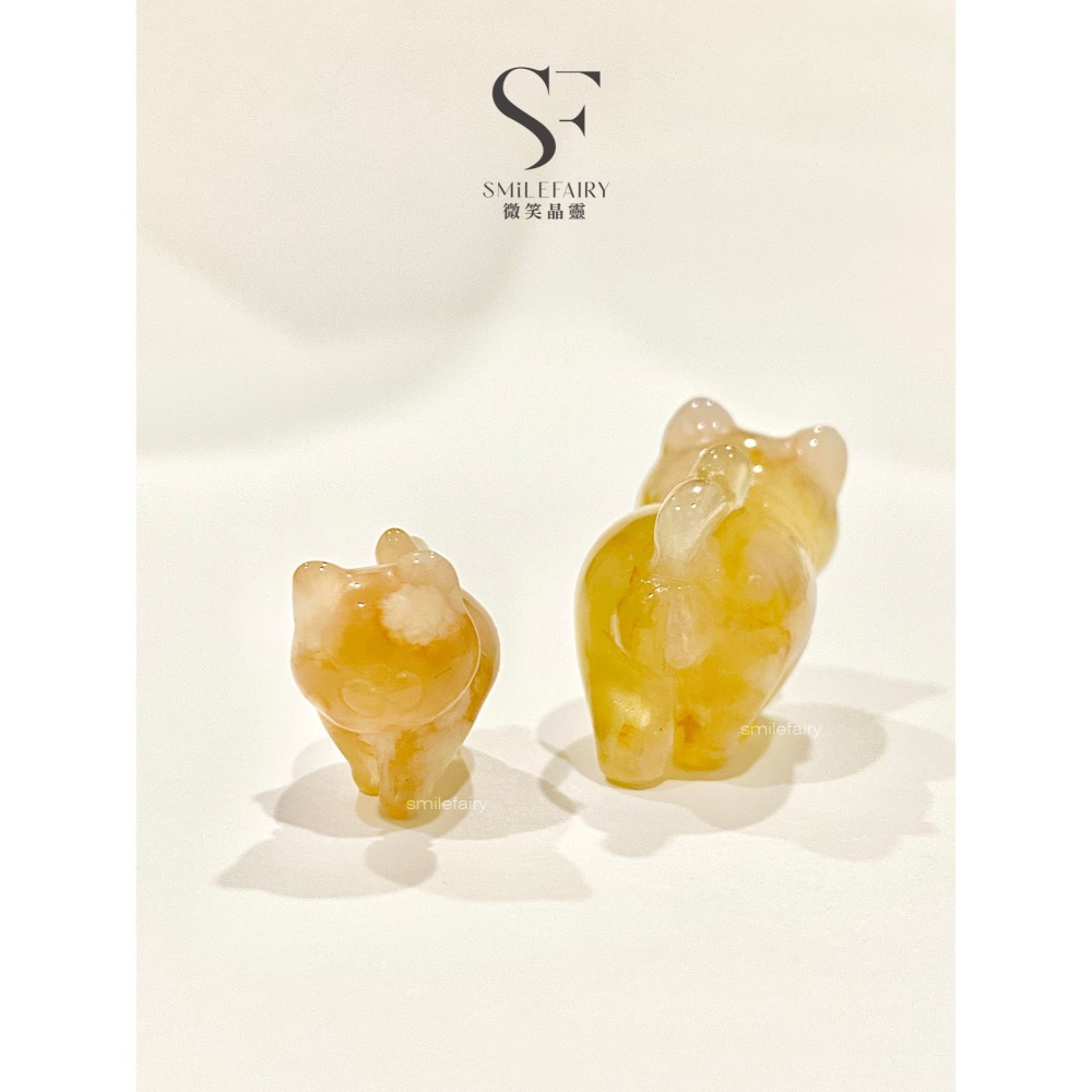 SF 悠走貓｜櫻花瑪瑙．心輪綻放之石｜排除負能量、減壓、改善疲倦和濁氣、促進血液循環、雕刻件、配件、飾品、擺件-細節圖7