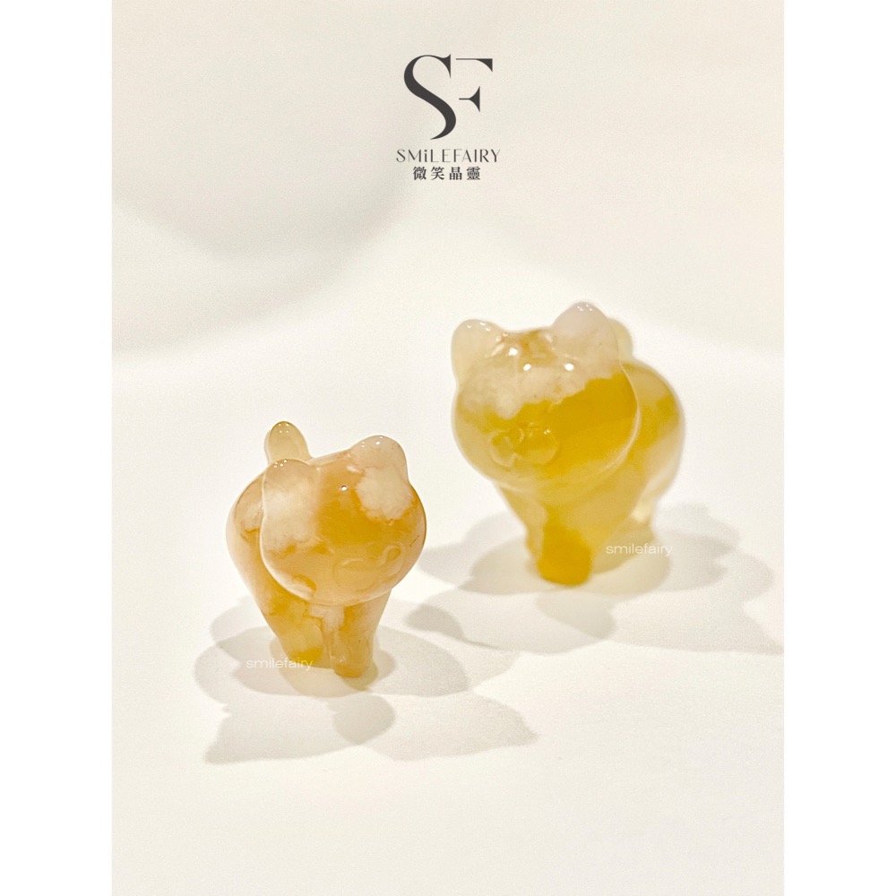 SF 悠走貓｜櫻花瑪瑙．心輪綻放之石｜排除負能量、減壓、改善疲倦和濁氣、促進血液循環、雕刻件、配件、飾品、擺件-細節圖8