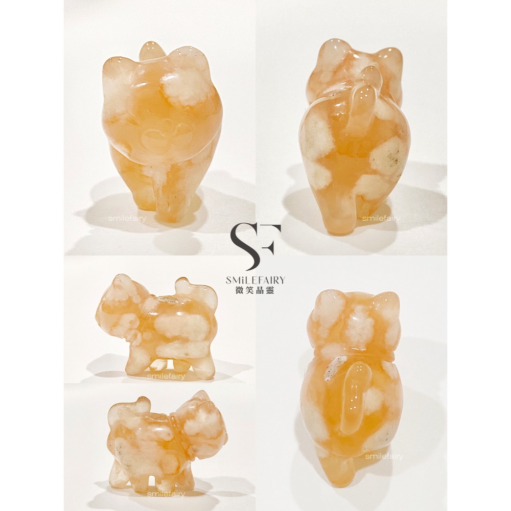 SF 悠走貓｜櫻花瑪瑙．心輪綻放之石｜排除負能量、減壓、改善疲倦和濁氣、促進血液循環、雕刻件、配件、飾品、擺件-規格圖8